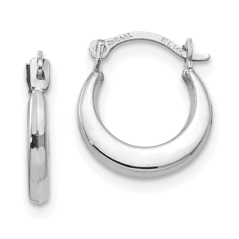 14k White Gold Madi K Small Hoop Earrings (0.28 grams)