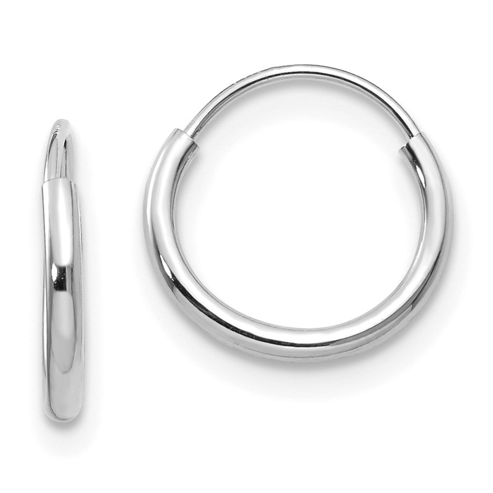 14k White Gold Madi K Endless Hoop Earrings (0.2 grams)