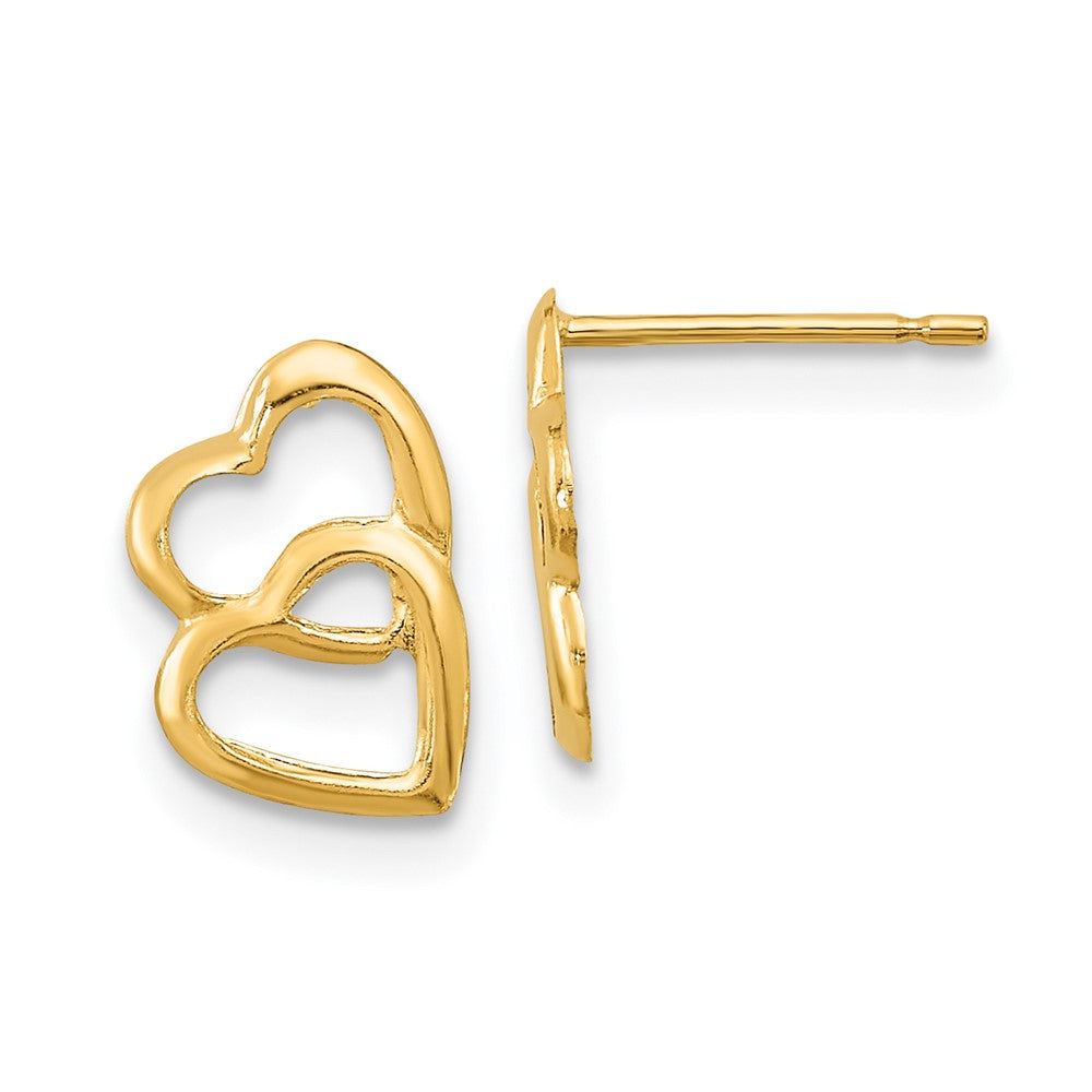 14k Madi K Hearts Post Earrings (0.23 grams)