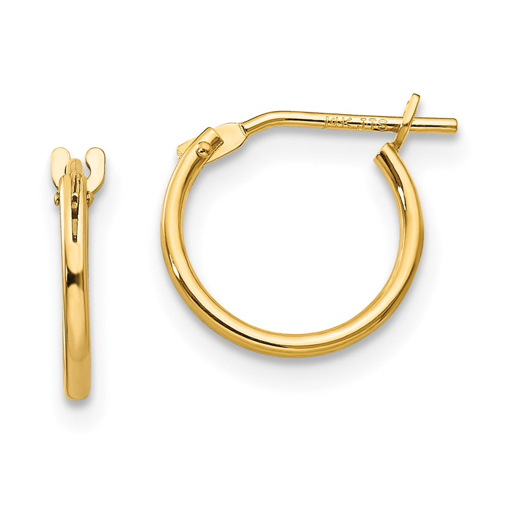 14k Madi K 1mm Hoop Earrings (0.28 grams)