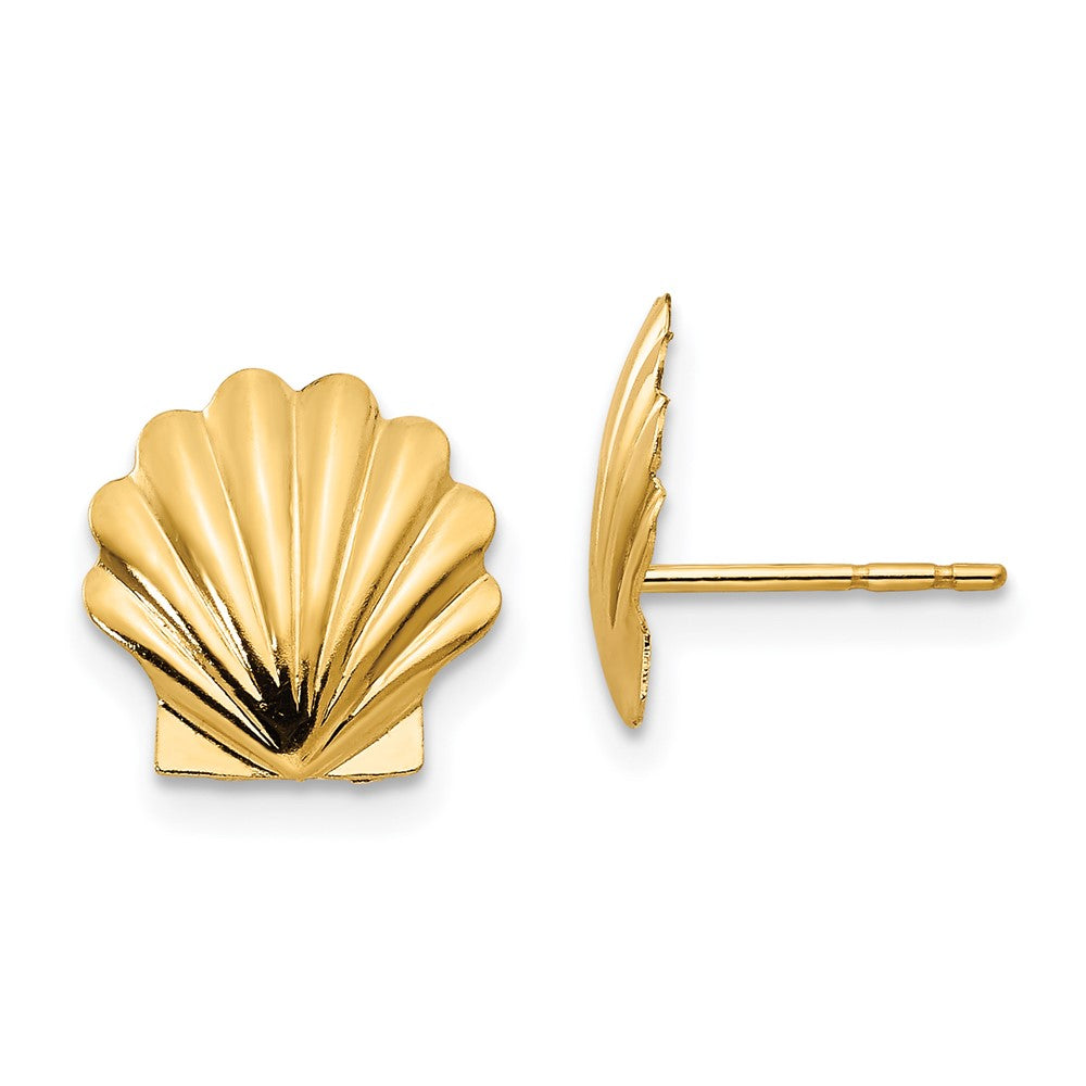 14k Madi K Shell Post Earrings (0.37 grams)
