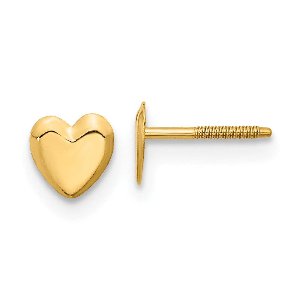 14k Madi K Heart Post Earrings (0.16 grams)