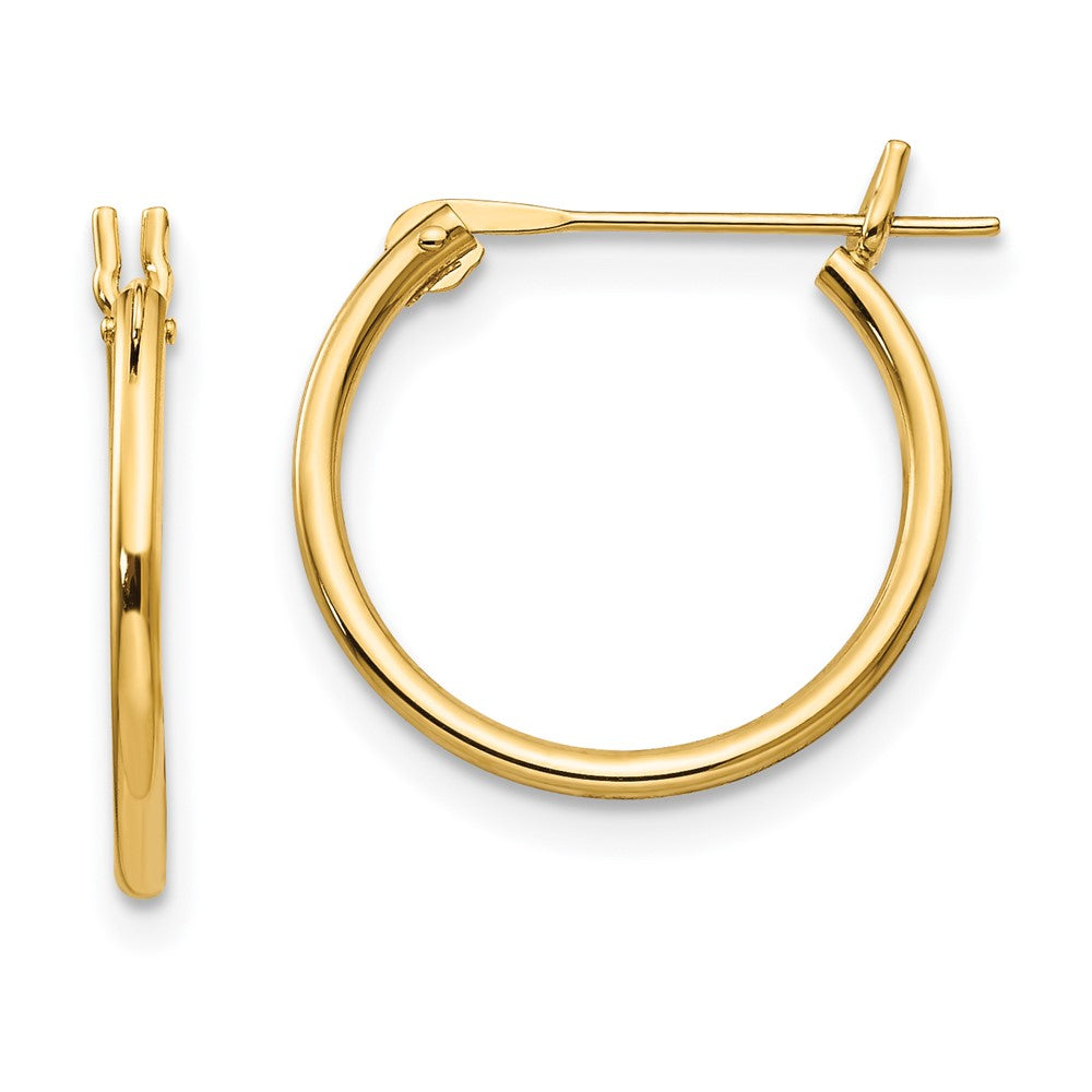 14k Madi K 1.25mm Hoop Earrings (0.34 grams)
