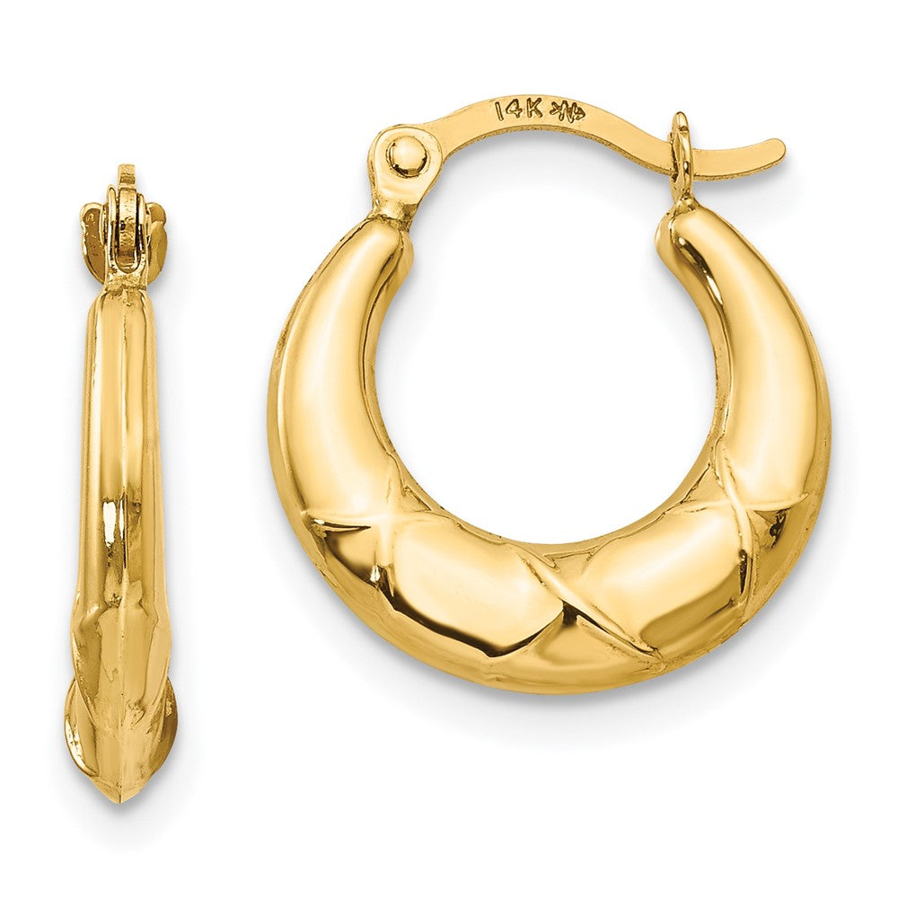 14k Madi K Hollow X Hoop Earrings (0.56 grams)