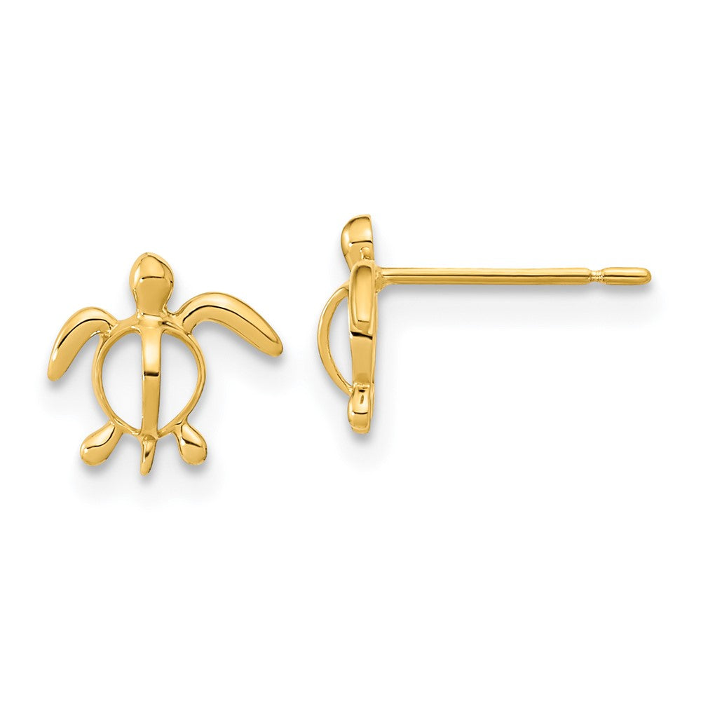 14k Madi K Childrens Sea Turtle Post Earrings (0.53 grams)