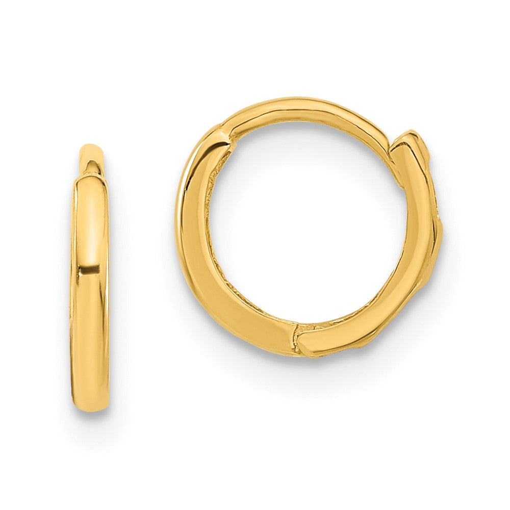 14k Madi K Polished Hinged Hoop Earrings (0.53 grams)