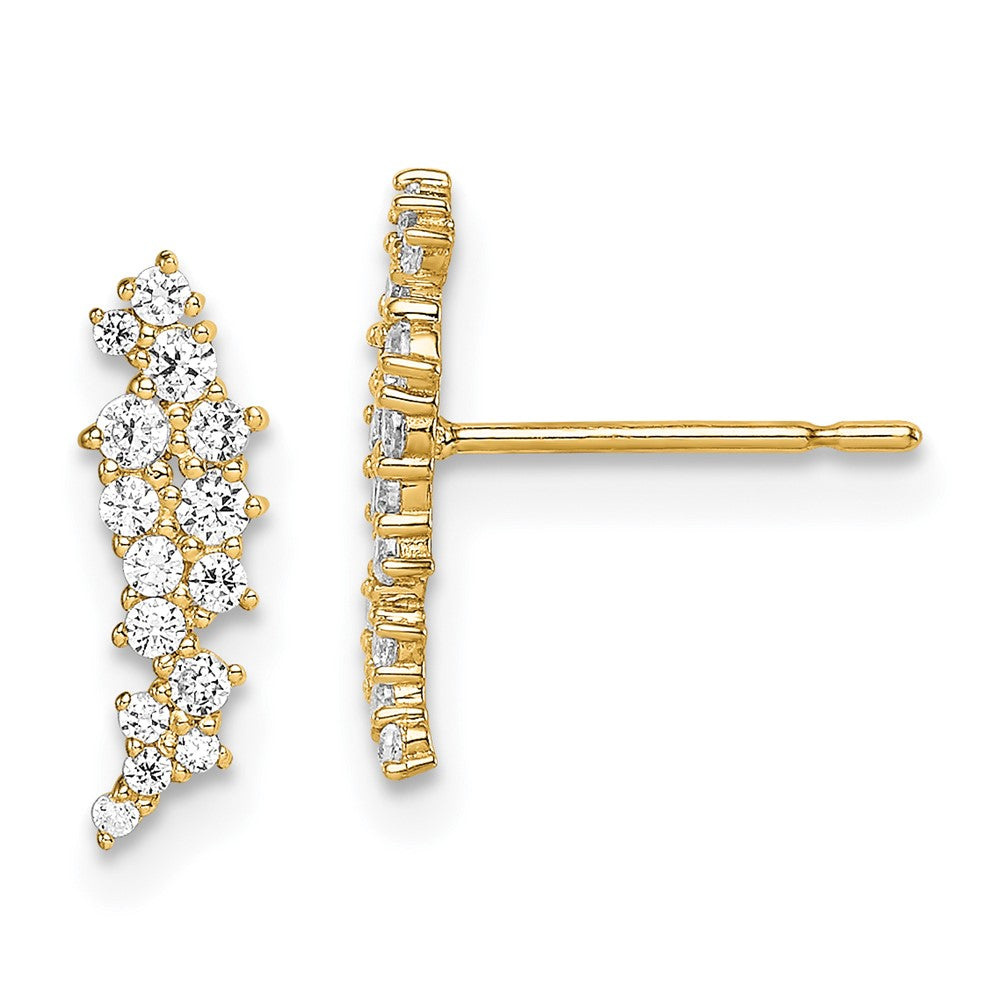 14k Madi K CZ Cluster Post Earrings (0.69 grams)