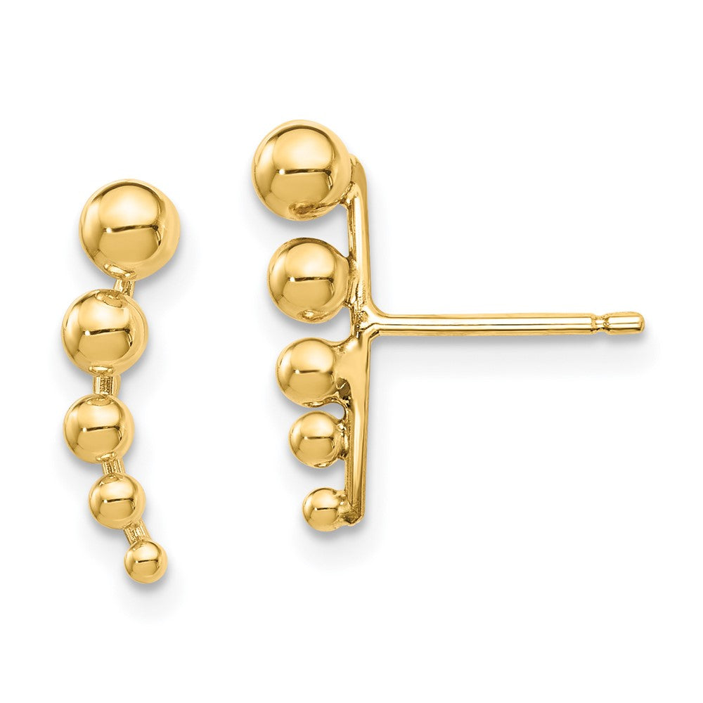 14k Madi K Graduated Ball Post Earrings (0.81 grams)