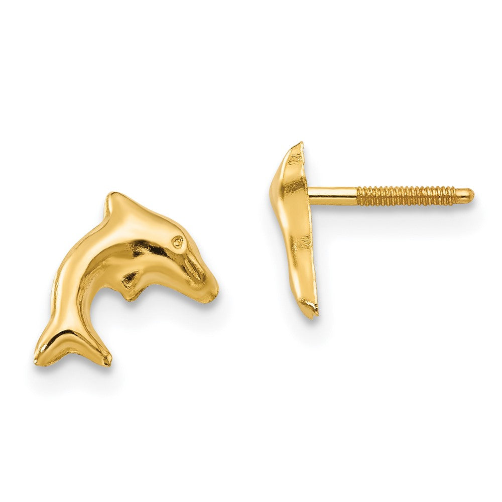 14k Madi K Sm. Dolphin Earrings (0.23 grams)