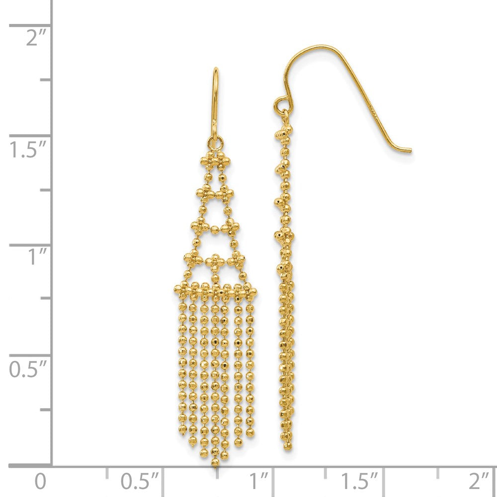14k Yellow Gold 9 mm Beaded Earrings (1.61 grams)