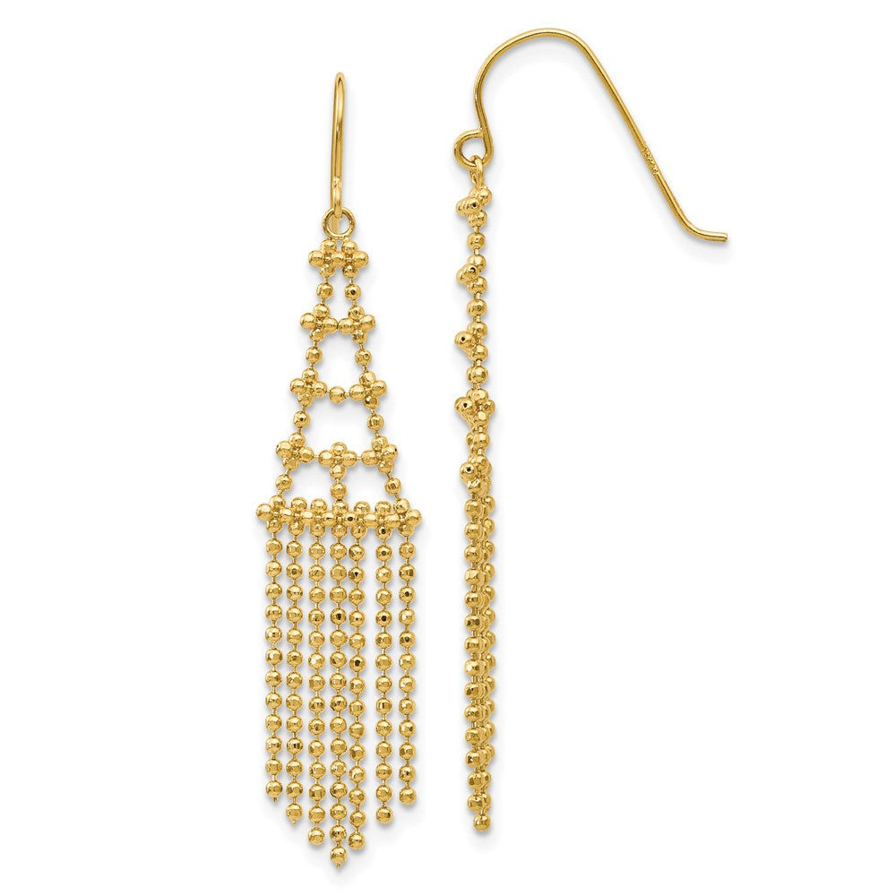 14k Yellow Gold 9 mm Beaded Earrings (1.61 grams)