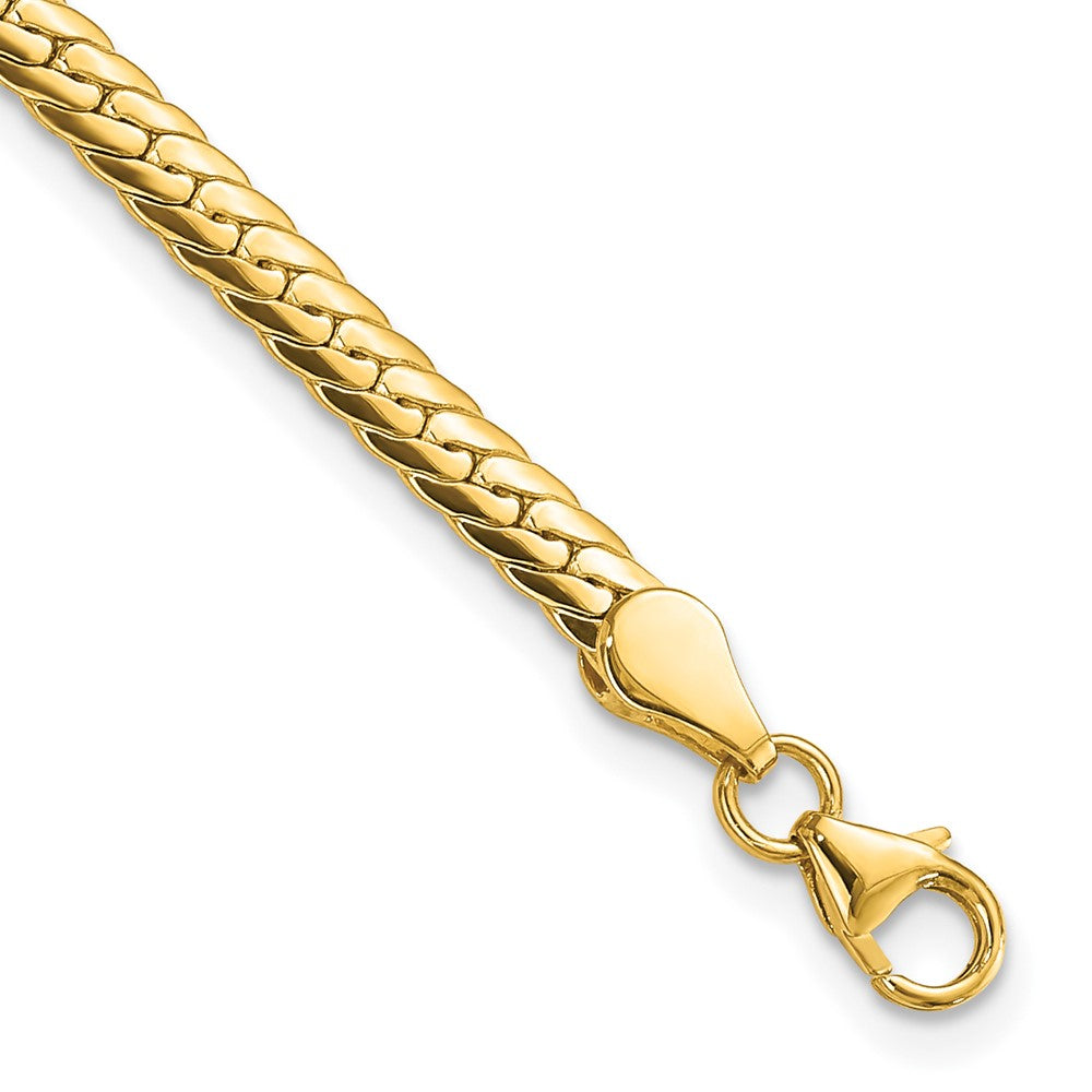 14k Yellow Gold 3 mm Polished 7in Fancy Link Bracelet (3.47 grams)