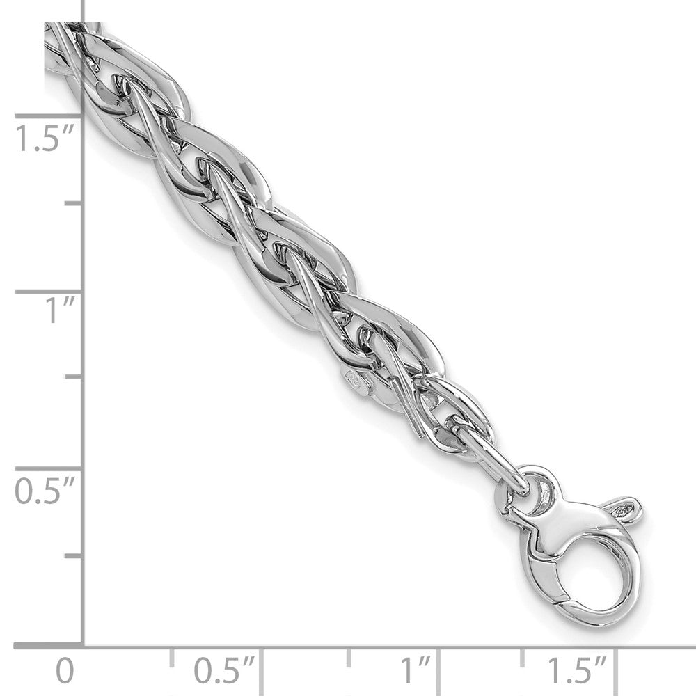 14k White Gold 6 mm Polished Bracelet (5.78 grams)