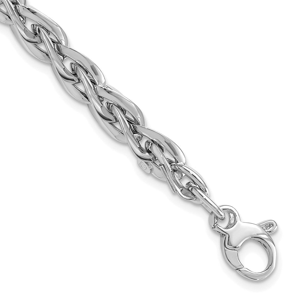 14k White Gold 6 mm Polished Bracelet (5.78 grams)