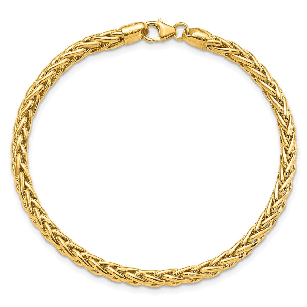14k Yellow Gold 4 mm Polished Fancy Link Bracelet (5.29 grams)