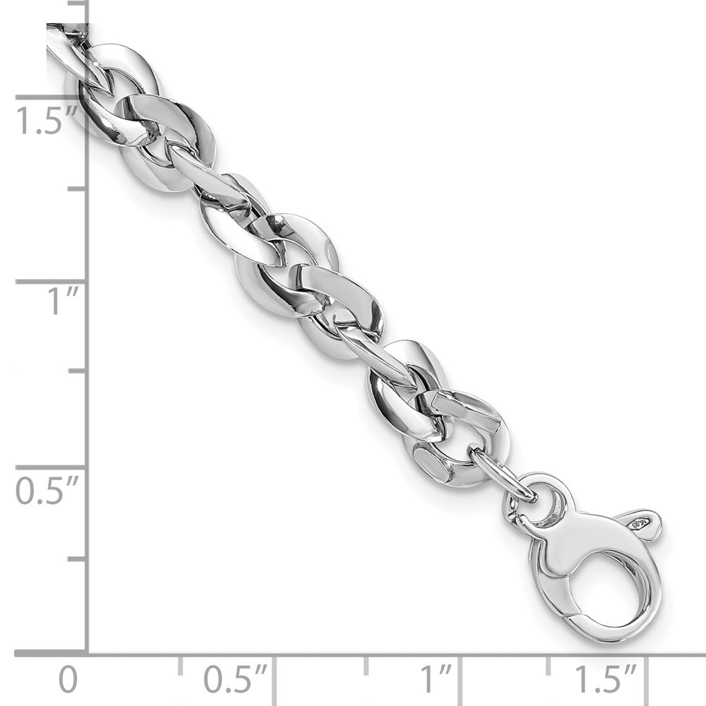 14k White Gold 6.3 mm Polished Bracelet (5.18 grams)