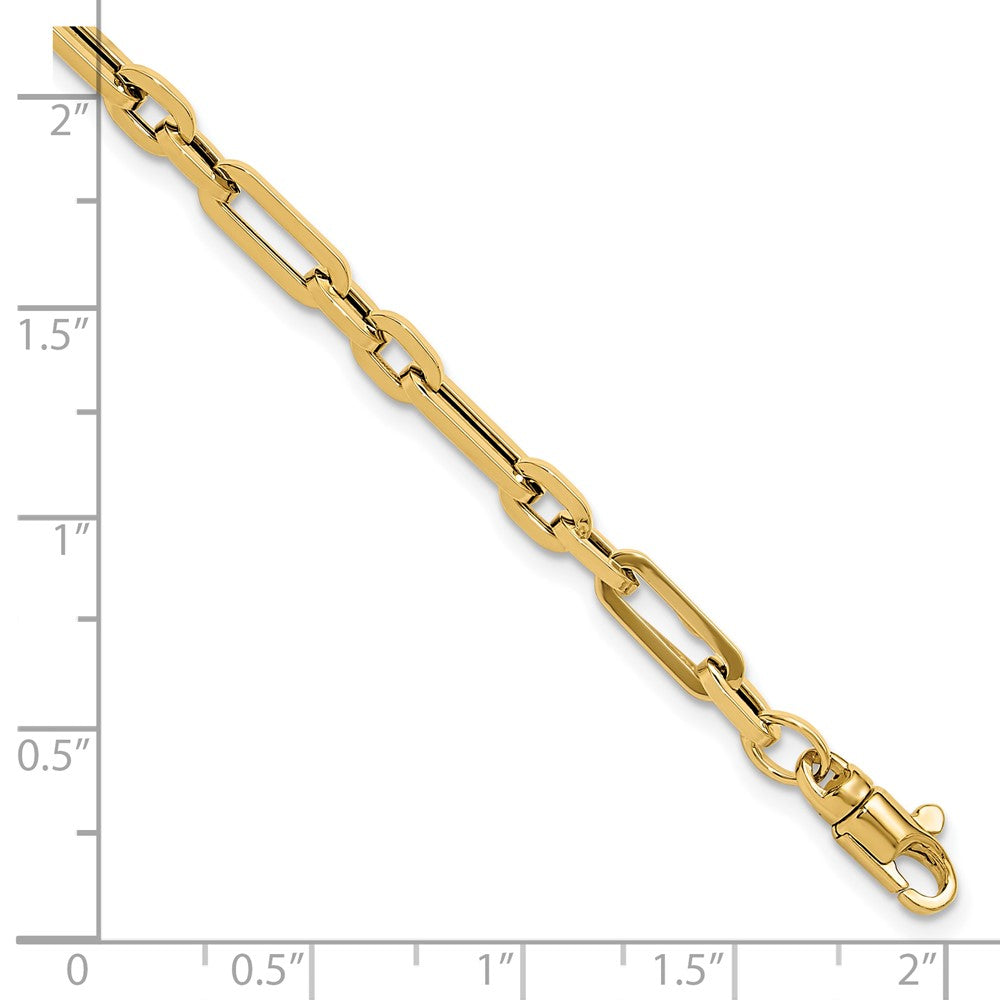 14k Yellow Gold 5 mm  Polished Fancy Link Bracelet (4.32 grams)