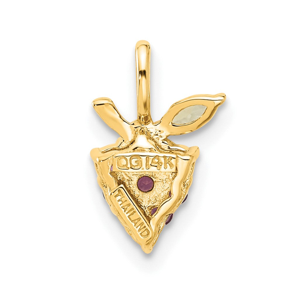 14K Gold Amethyst and Peridot Grapes Chain Slide (0.73 grams)
