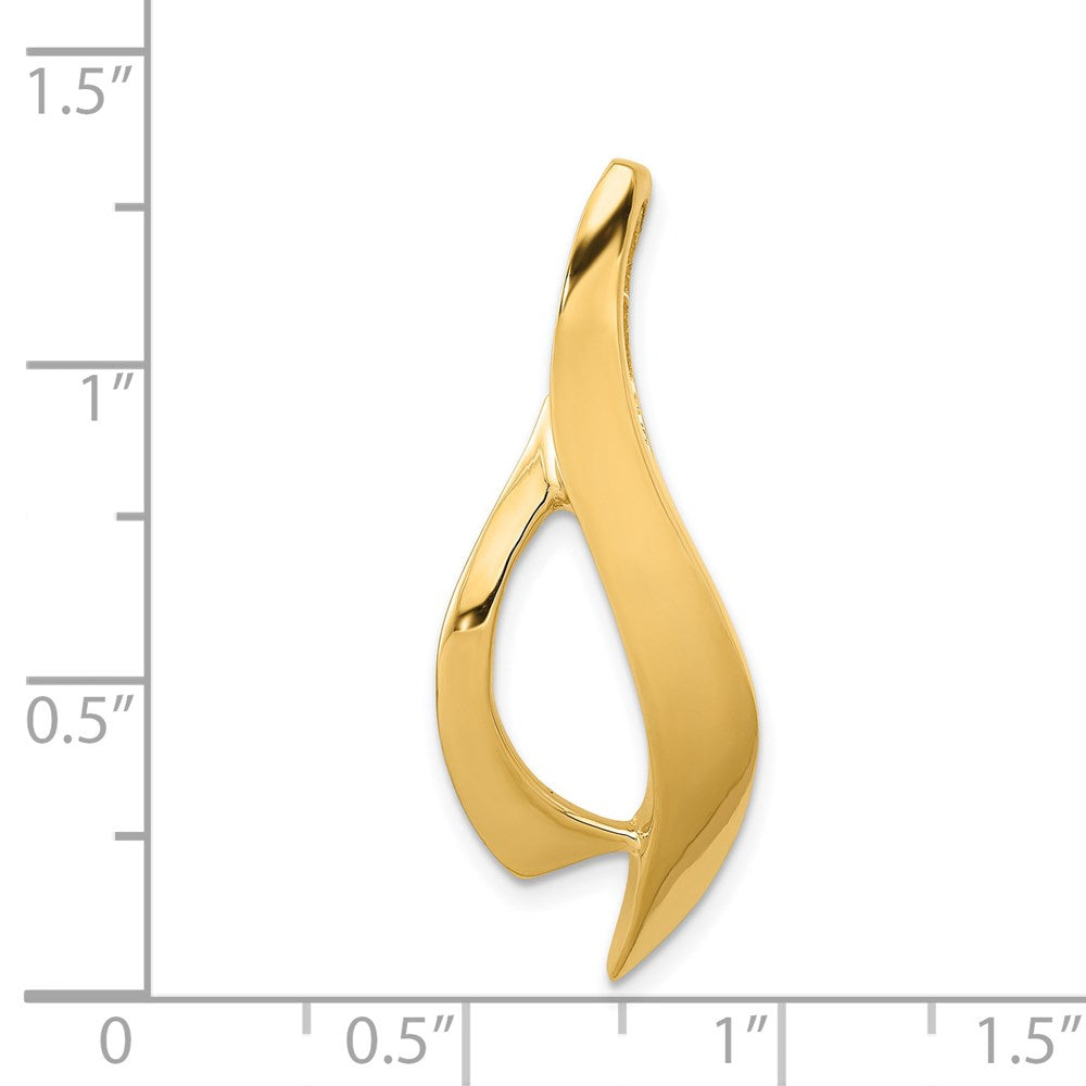 14k Yellow Gold 13 mm Omega Slide (3.65 grams)