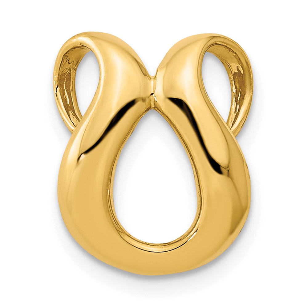 14k Yellow Gold 13 mm Fancy Fancy Omega Slide (1.43 grams)