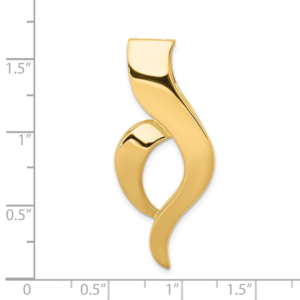 14k Yellow Gold 17 mm Fancy Omega Slide (6.49 grams)