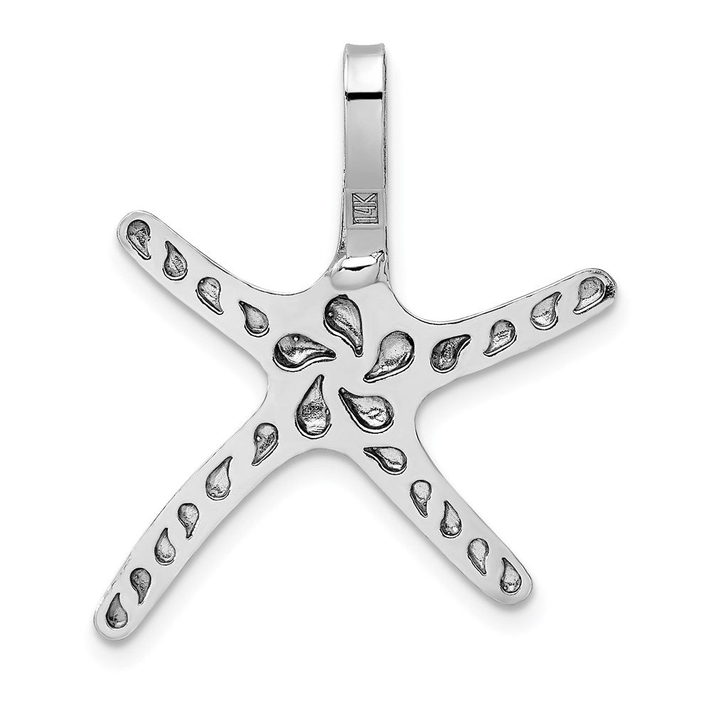 14k White Gold 22.55 mm  Starfish Chain Slide (2.19 grams)