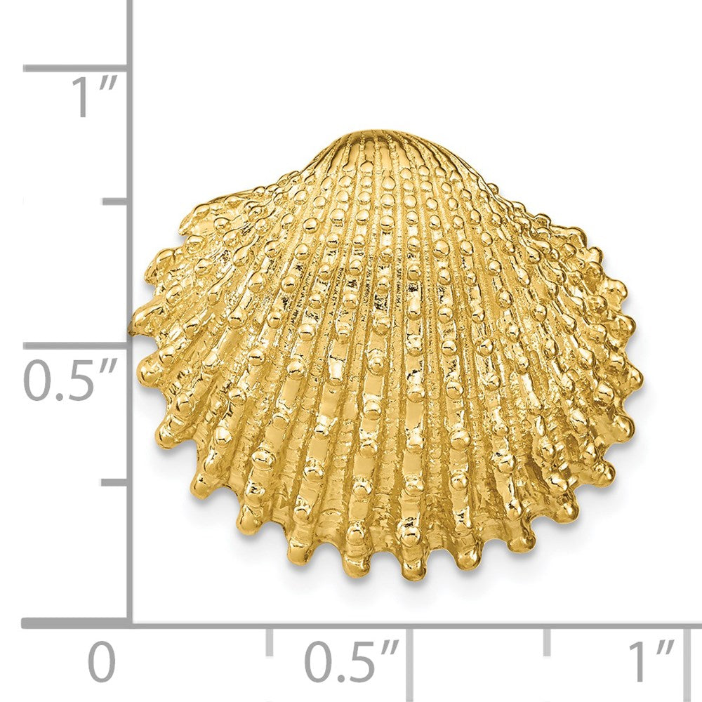 14k Yellow Gold 24 mm Scallop Shell Slide (7.83 grams)