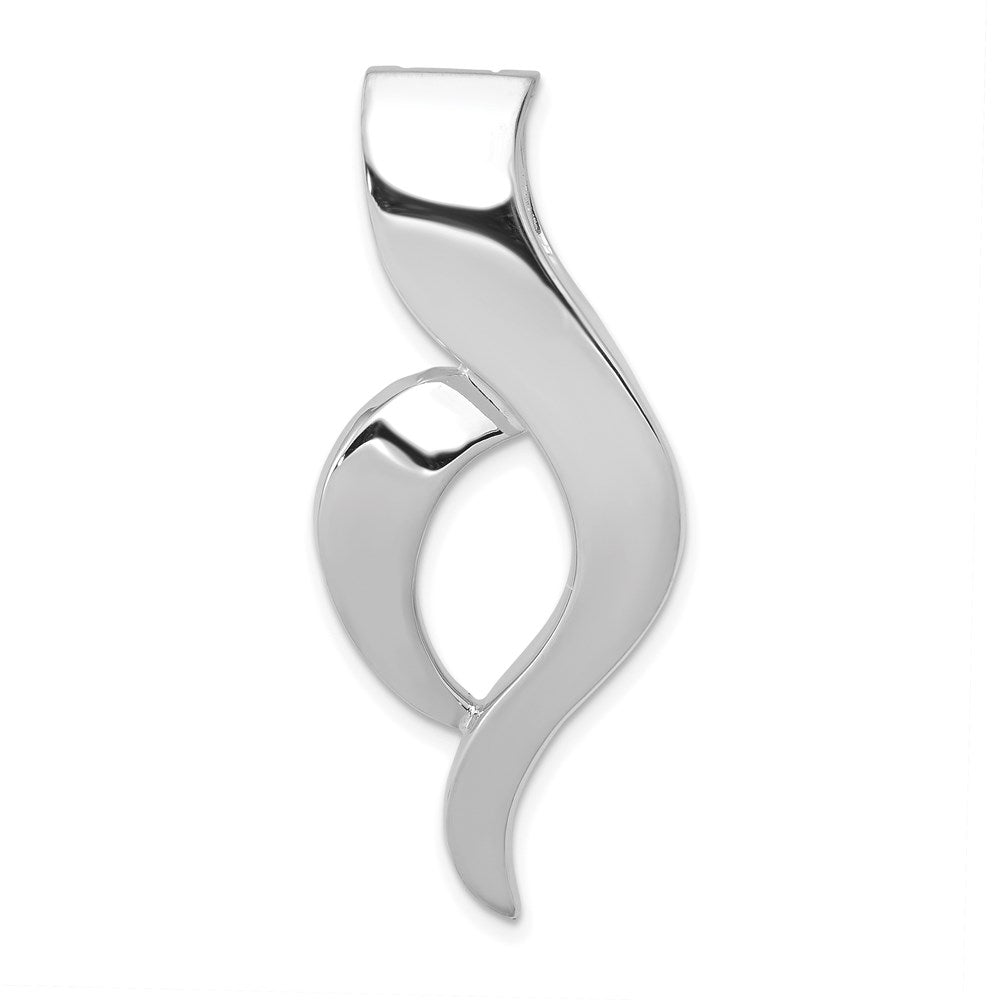 14k White Gold 17 mm Fancy Omega (6.34 grams)