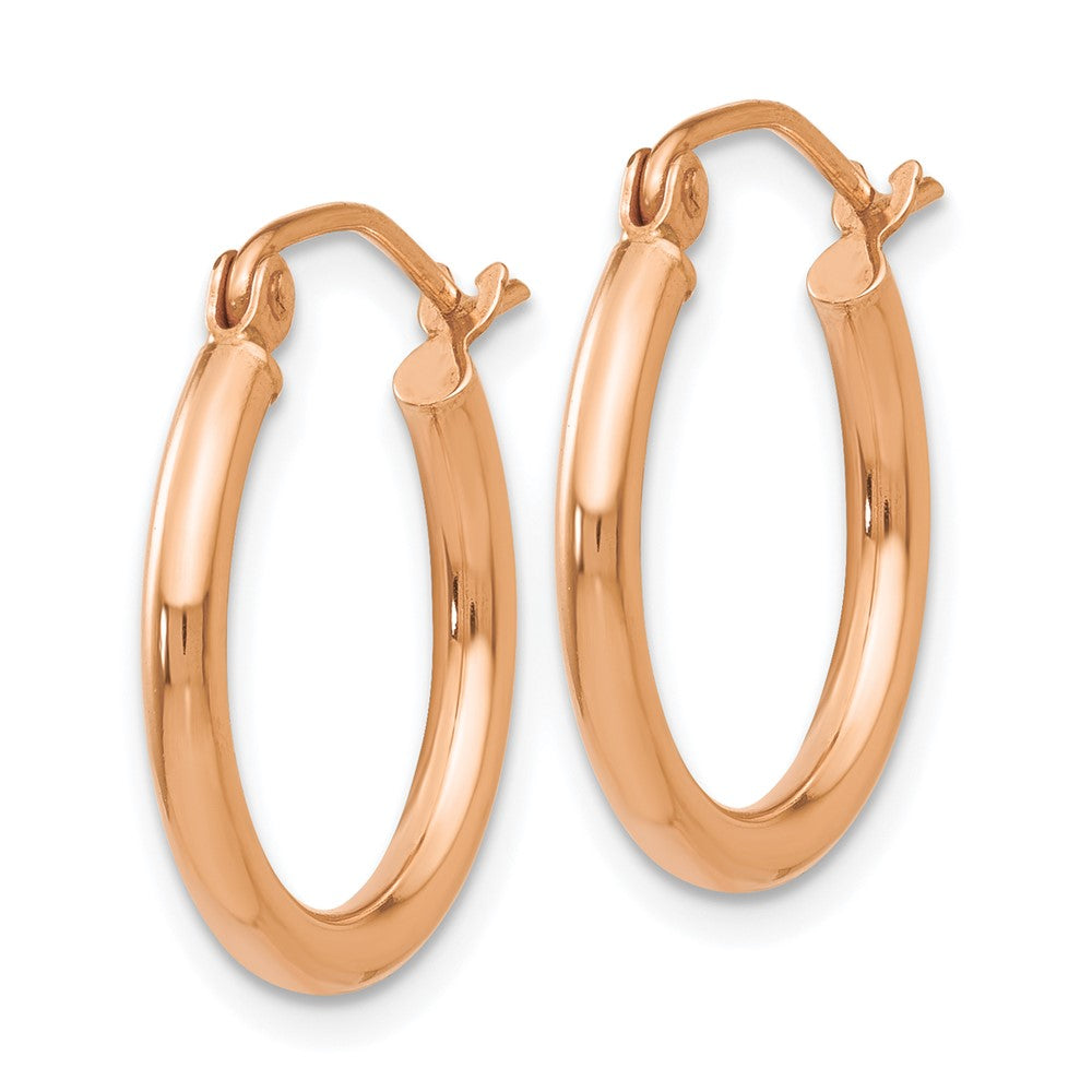 14k Yellow Gold 16.5 mm Tube Hoop Earrings (1.13 grams)