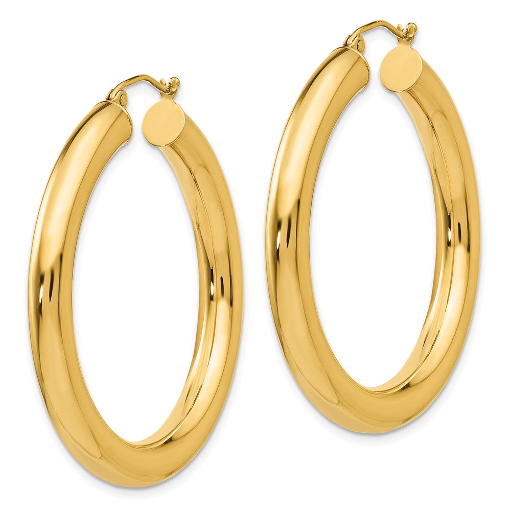 14k Yellow Gold 5 mm Lightweight Hoop Earrings (5.67 grams)