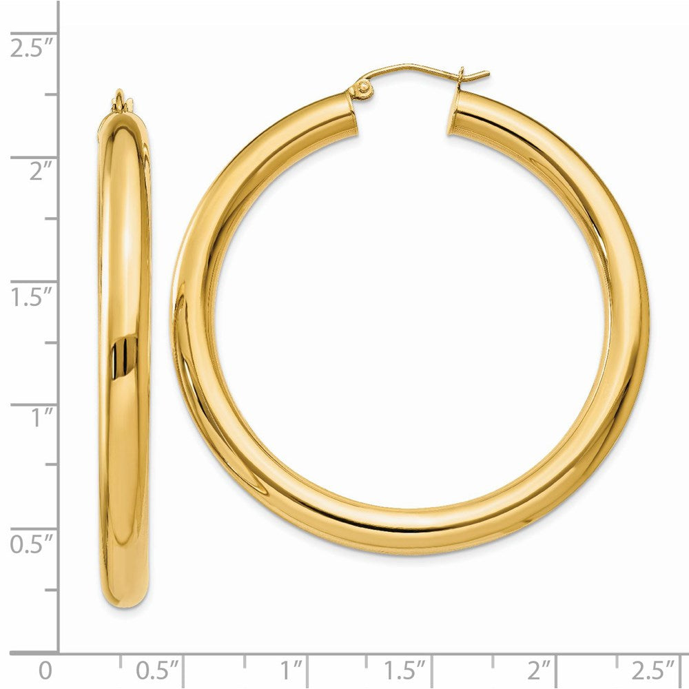14k Yellow Gold 5 mm Lightweight Hoop Earrings (7.35 grams)