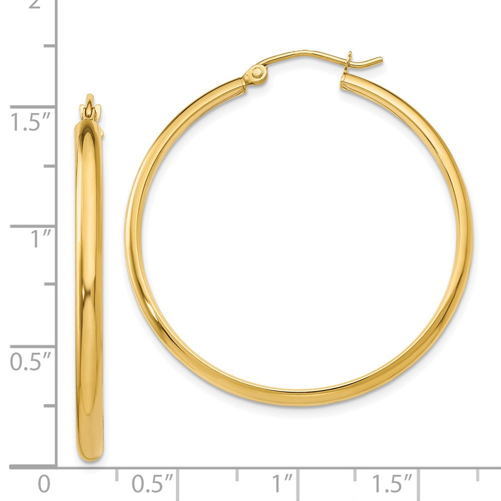 14k Yellow Gold 26 mm Polished Hoop Earring (2.51 grams)