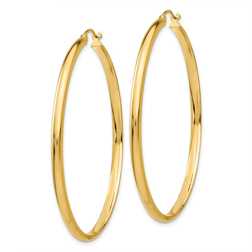 14k Yellow Gold 50 mm Polished Hoop Earring (3.88 grams)
