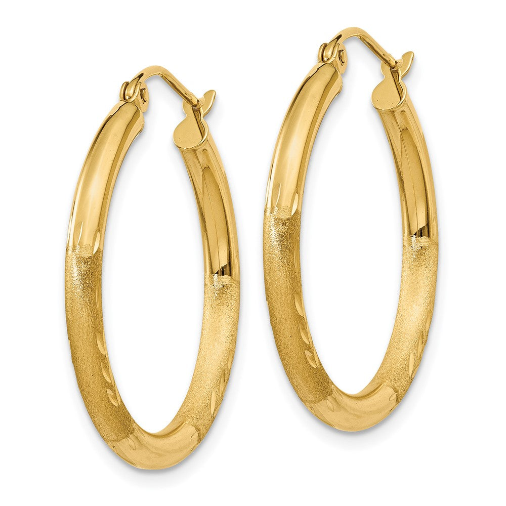 14k Yellow Gold 24 mm Round Hoop Earrings (1.43 grams)