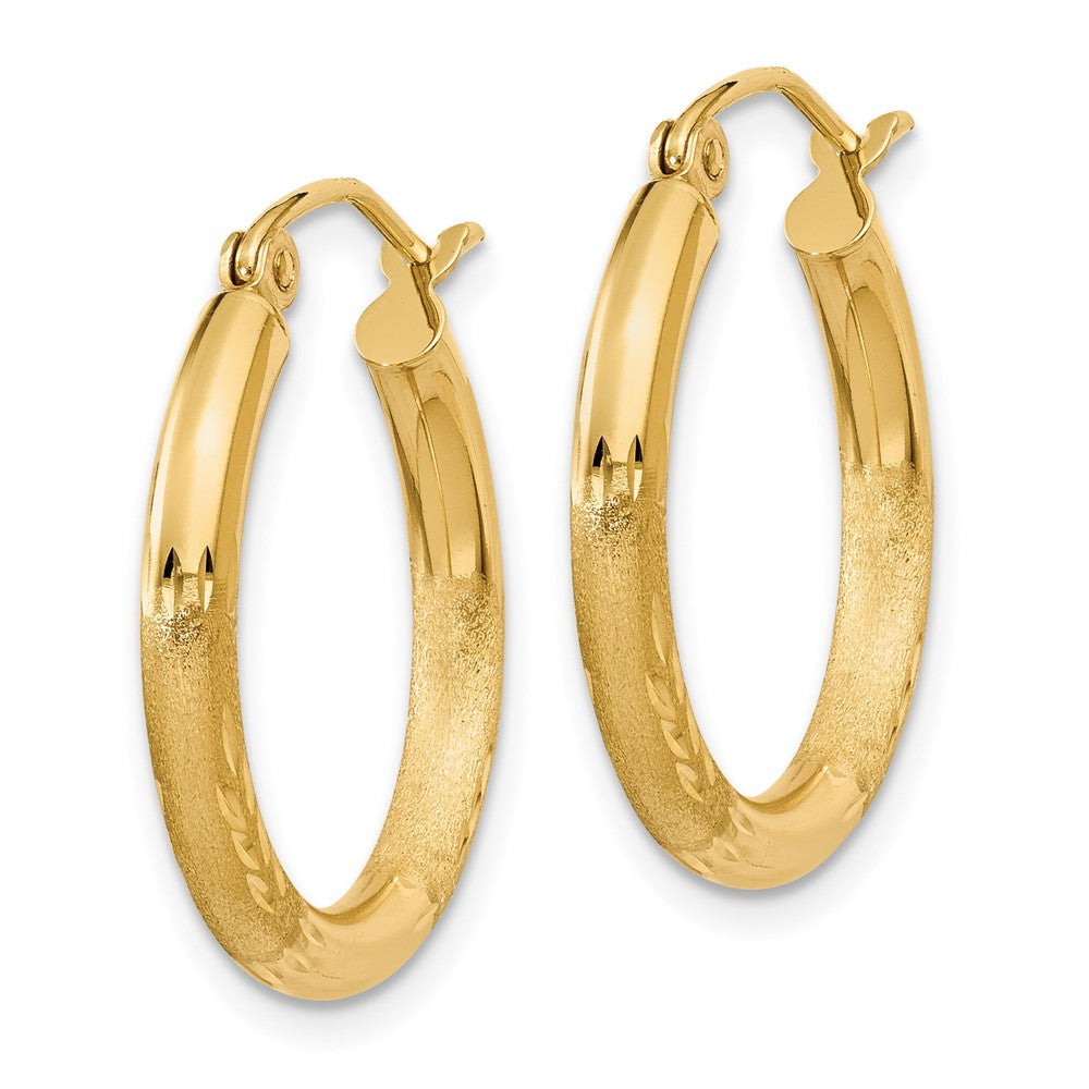 14k Yellow Gold 20 mm Round Hoop Earrings (1.29 grams)