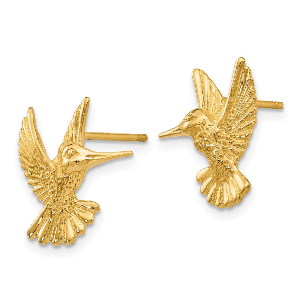 14k Yellow Gold 13 mm ngbird Post Earrings (2.12 grams)