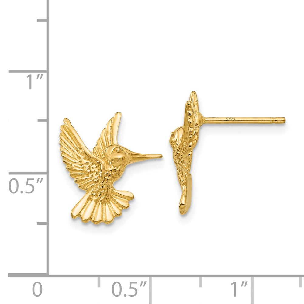 14k Yellow Gold 13 mm ngbird Post Earrings (2.12 grams)