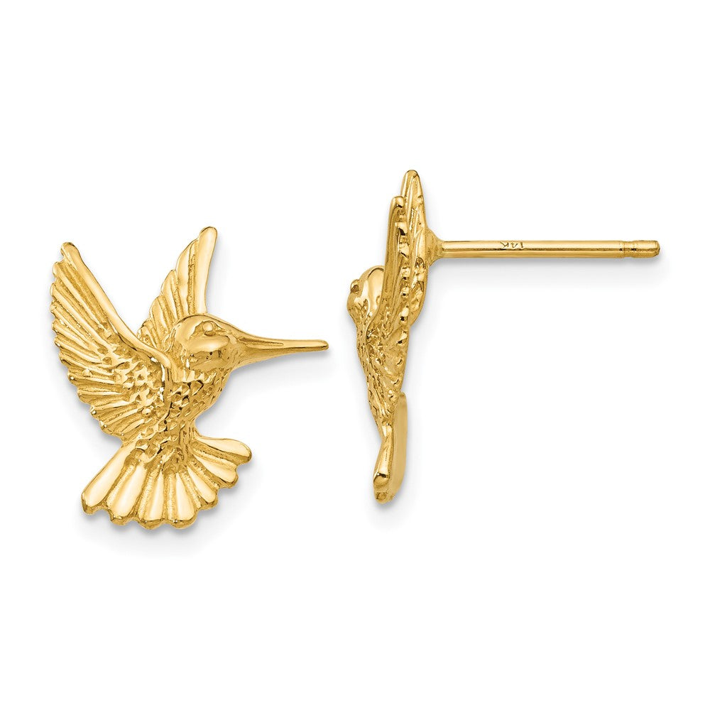 14k Yellow Gold 13 mm ngbird Post Earrings (2.12 grams)