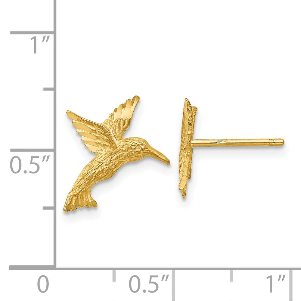 14k Yellow Gold 12 mm ngbird Earrings (0.99 grams)