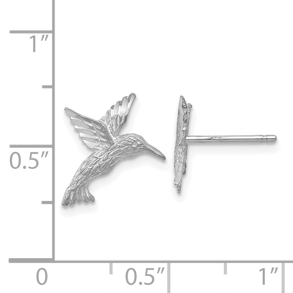 14k White Gold 12 mm ngbird Earrings (0.97 grams)