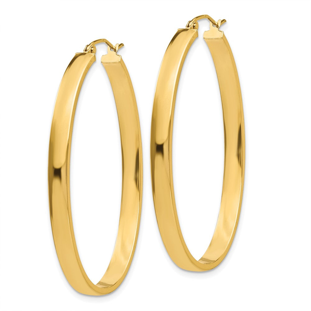 14k Yellow Gold 30 mm Lightweight Oval Hoop Earrings (3.25 grams)