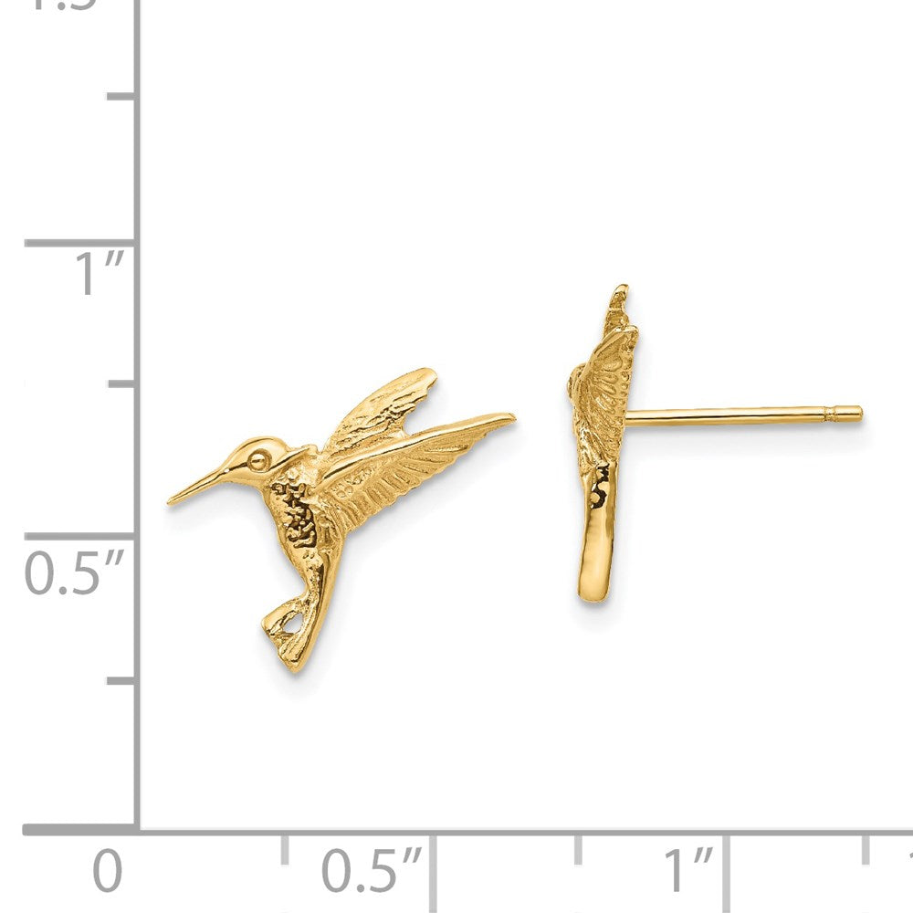 14k Yellow Gold 16 mm ngbird Post Earrings