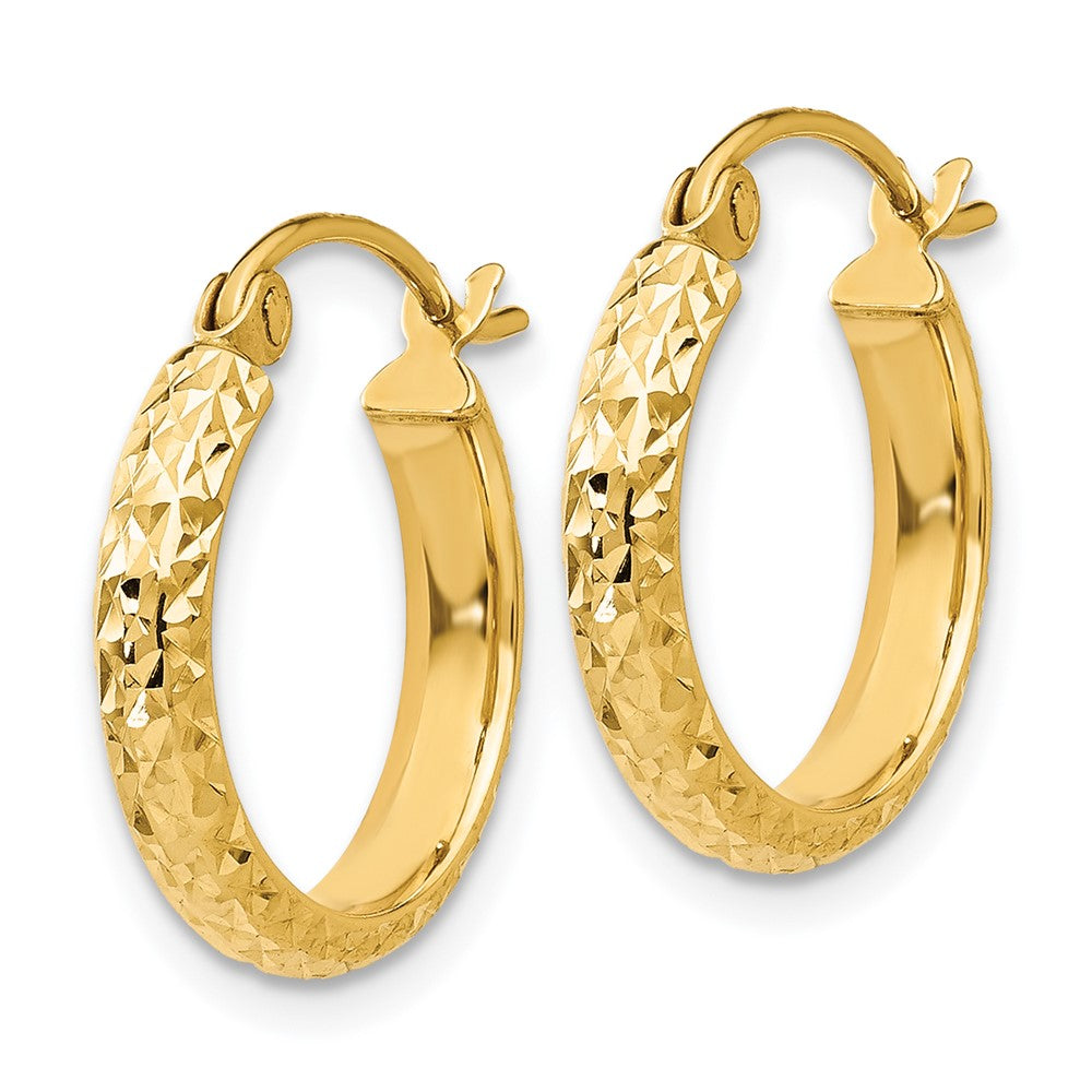 14k Yellow Gold 15 mm Hollow Hoop Earrings (0.95 grams)
