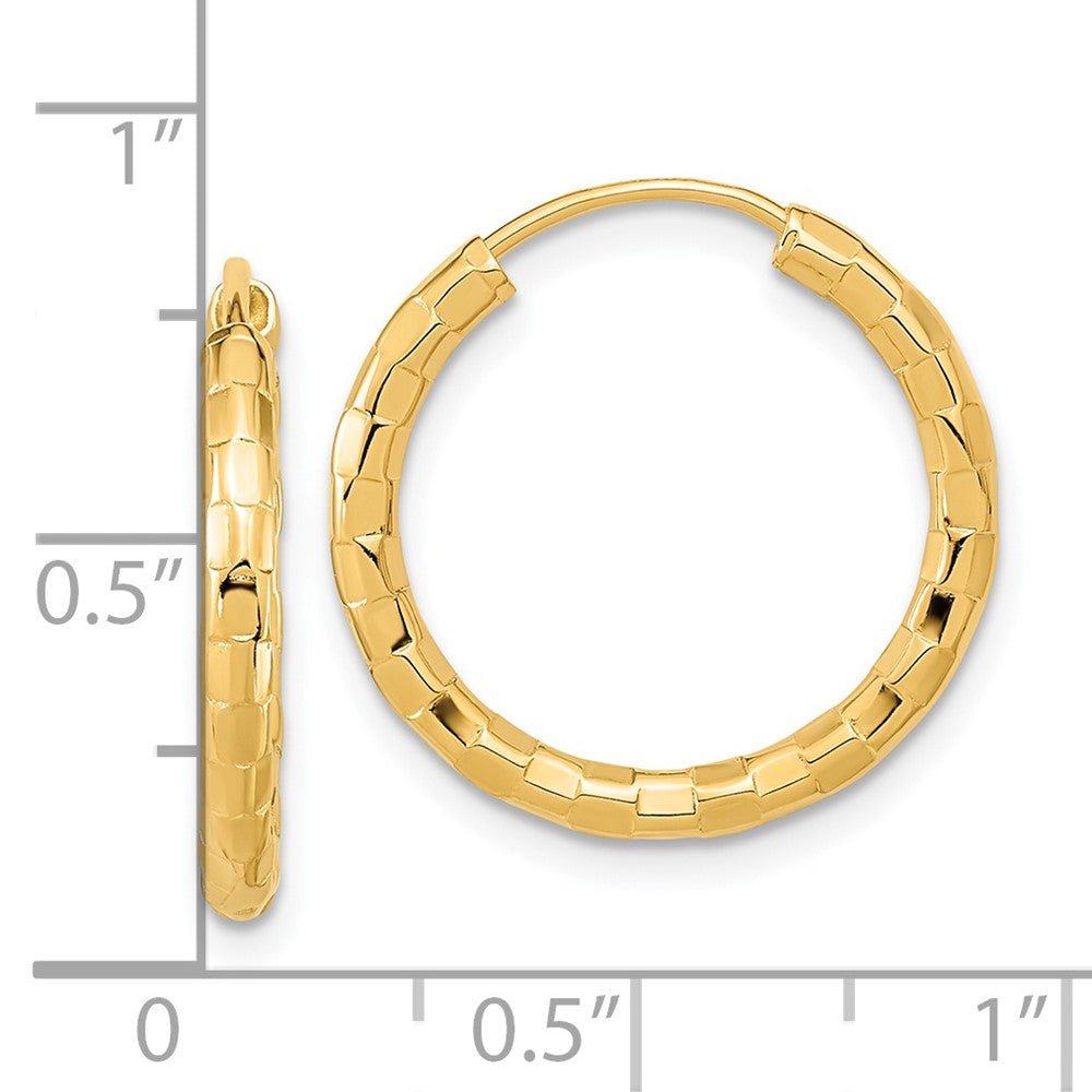 14k Yellow Gold 19 mm Hoop Earrings (1.94 grams)