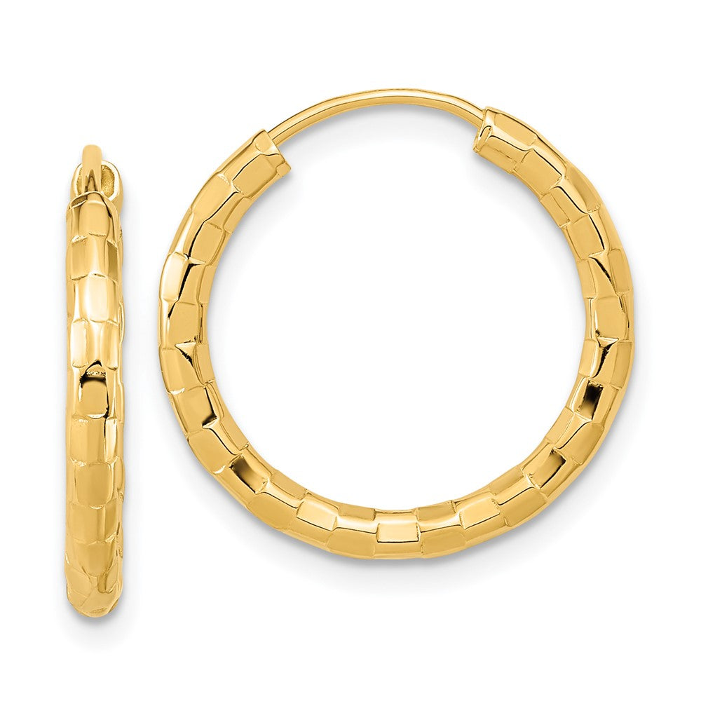 14k Yellow Gold 19 mm Hoop Earrings (1.94 grams)