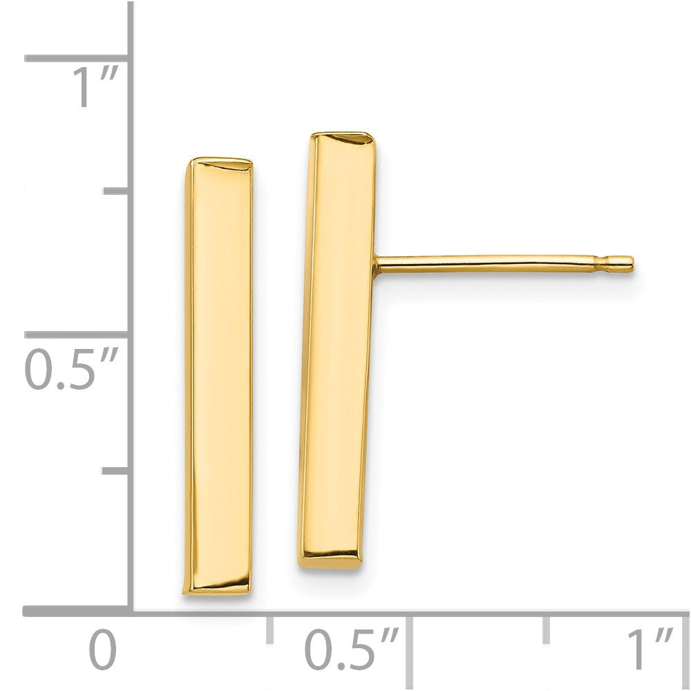 14k Yellow Gold 3.23 mm Post Earrings (1.22 grams)