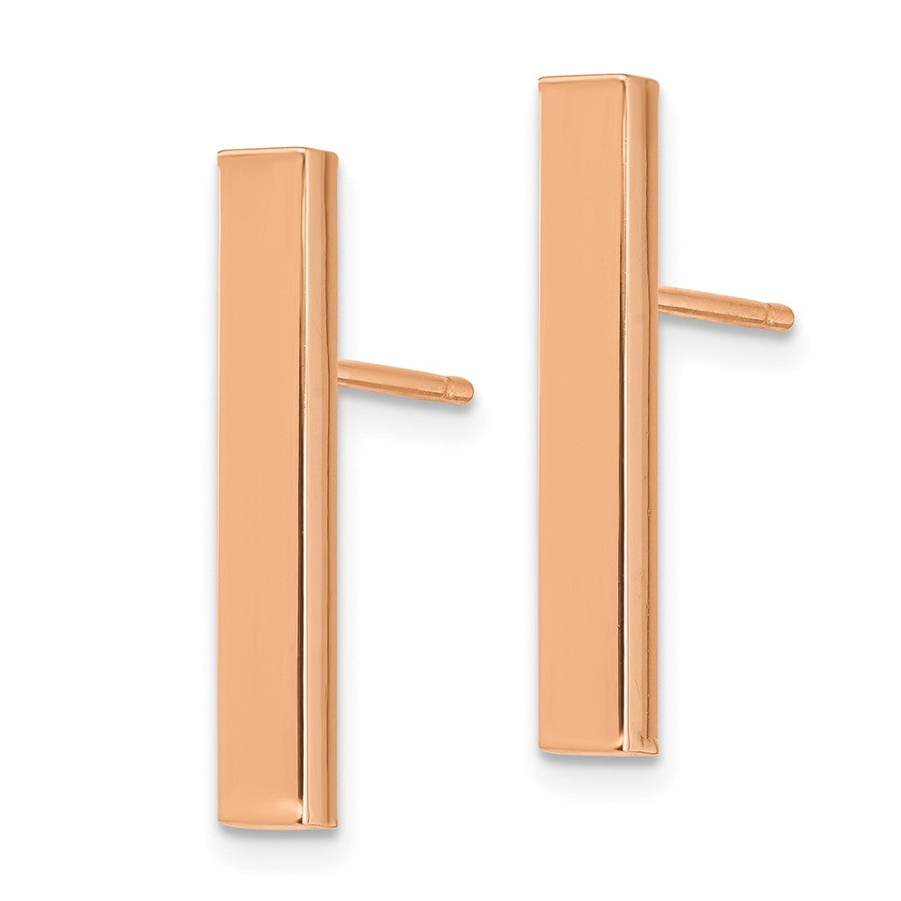 14k Rose Gold 3 mm Post Earrings (1.16 grams)