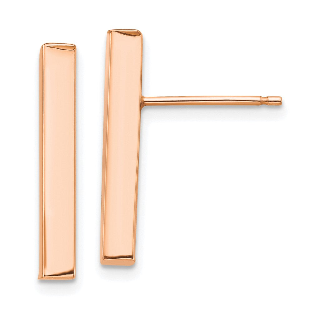 14k Rose Gold 3 mm Post Earrings (1.16 grams)