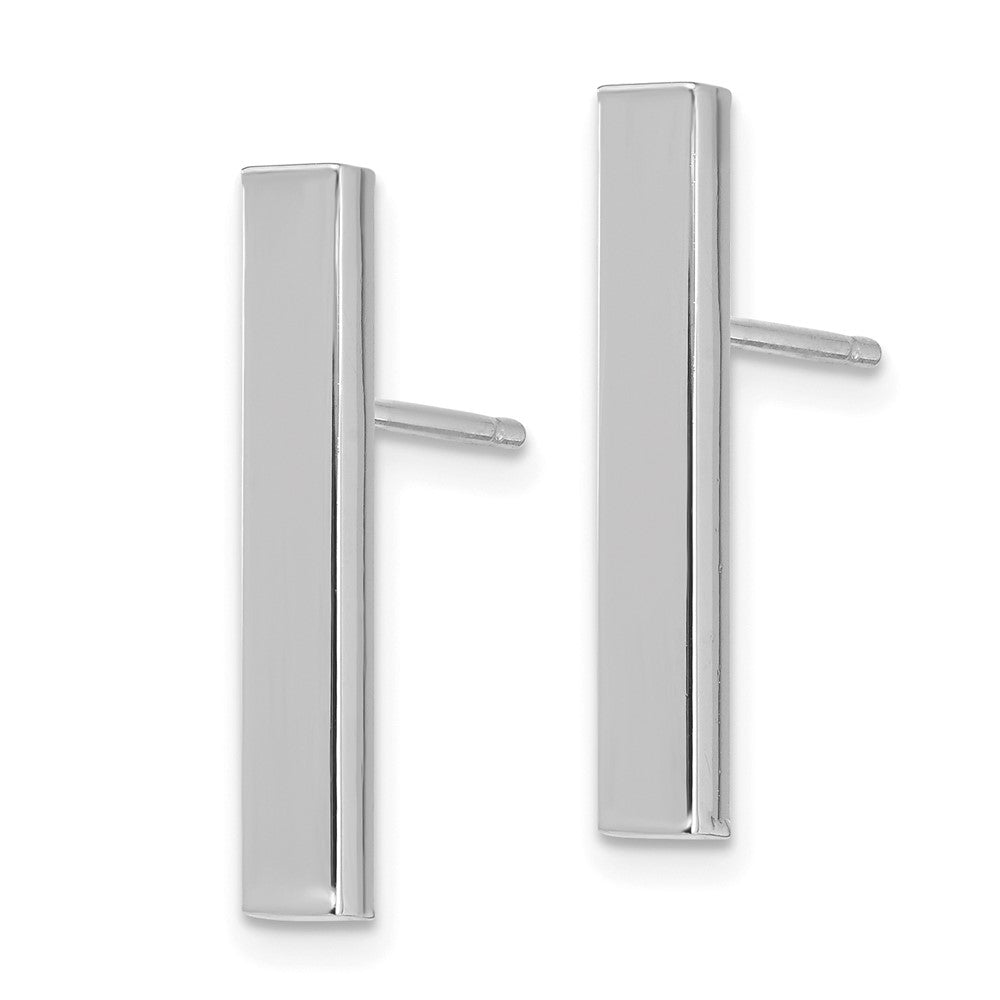 14k White Gold 3 mm Post Earrings (1.27 grams)