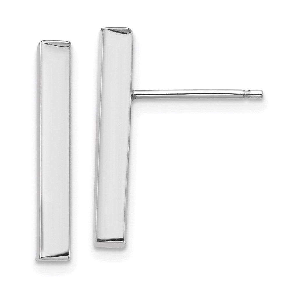 14k White Gold 3 mm Post Earrings (1.27 grams)